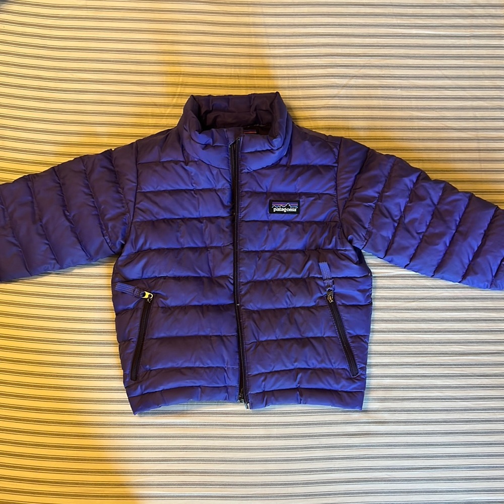 Purple Patagonia down sweater